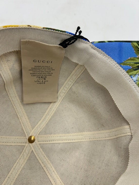 Unisex Gucci Palms and Floral (Hawaiian) Print Baseball Cap. Size small main image 5